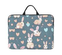 Cartoon Cute Bunny Printed Laptop Sleeve 16.5 * 12.2", Business and Casual Dual use, Suitable for Some laptops