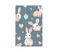 Cartoon Cute Bunny Unbreakable Polycarbonate Switch Plate-Modern 1 Gang Light Cover for Home Office with Matching Screws