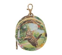 Cartoon Cute Cat Colorful Butterfly Infants Baby Pacifier Storage Case with Zipper and Clip Key Chain Wallet, Newborned Essentials