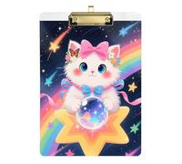 Cartoon Cute Cat Rainbow clipboard Bulk Pack Acrylic Cute for Homework Pediatric Size 9 x 12