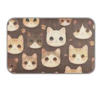 Cartoon Cute Cats Heads Summer keep dogs cool in summer Self Cooling 38" x 23" cooling mat gel for animals outdoor durablapete frio para perros M