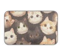 Cartoon Cute Cats Heads Summer pet cooling mats Self Cooling ice pad for kitten outside cat washable manta refrescante para perro M