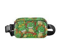 Cartoon Cute Chinese Dragon Green Trendy Waist Bag Fanny Pack for Women Men Small Crossbody Bag Anti Theft Waist Pack with Adjustable Strap for Shopping Sports Work, Cartoon cute chinese dragon green