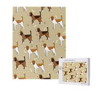 Cartoon Cute Clever Beagle Pet Animal,500 Pieces Wooden Jigsaw Family Game Jigsaw Puzzles for Adults Teens