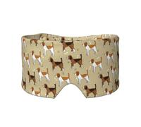 Cartoon Cute Clever Beagle Pet Animal, Full Eye Covers Light Blocking Eye Mask Sleep Eye and Ear Muffs