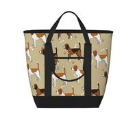 Cartoon Cute Clever Beagle Pet Animal,Lunch Bags Large Capacity Insulated Tote Bag For Women Men Work Picnic Travel