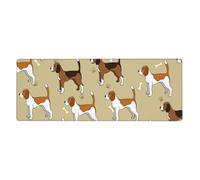 Cartoon Cute Clever Beagle Pet Animal,Mouse Pad Large Desk Pad Computer Keyboard Mouse Mat With Non Slip Rubber Base 30 x 80 cm