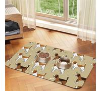Cartoon Cute Clever Beagle Pet Animal,Waterproof Pet Feeding Mat,PU Leather Placemats for Cat Dog Water Bowl,Food Mats,30x45cm