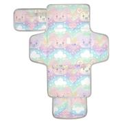 Cartoon Cute Color Bear Reusable Changing pad Baby with Tissue Pocket Baby Portable Changing pad with Built-in Pillow cambiadores de pa?ales para Bebes