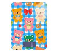 Cartoon Cute Colorful Bears Portable Food Kitchen Scale 11lb/0.18oz, 5kg/5g Kitchen Scales Digital with 4 Unit for Soap Making Espresso Roasting (Batteries not Included)