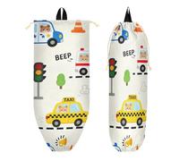 Cartoon Cute Colorful Car Plastic Bag Holder Dispenser Reusable Shopping Bag Organizer Plastic Bag Dispenser Wall Mount Garbage Bag Holder Dispenser for Home 2 Piecing