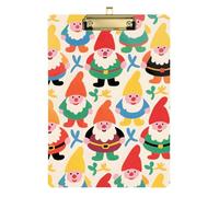 Cartoon Cute Colorful Dwarves Acrylic Legal Size clipboard Standard Letter A4 Size Acrylic Cute for Nursing Student Trade Quest Gold 12x9in Tabla para escribir