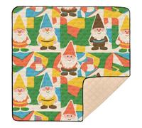 Cartoon Cute Colorful Dwarves Large Non-Slip Baby Playmat for Indoor Outdoor Washable Activity Entertainment Mat for Baby Kids Toddlers Infants, 50'' x 50''