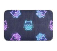Cartoon Cute Colorful Fluorescent Neon Cat Summer Cooling mat for Dogs for Outside Self Cooling Blankets for Outdoor Cats for pet cat Outdoor Essentials tapete Frio para Perros M