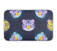 Cartoon Cute Colorful Fluorescent Neon Tigers Summer Cooling pet mat Self Cooling pad for Cats Outdoor for Bunny Travel Waterproof tapete enfriador para Perros M