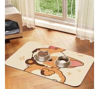 Cartoon Cute Corgi Dog Butt,Waterproof Pet Feeding Mat,PU Leather Placemats for Cat Dog Water Bowl,Food Mats,40x60cm