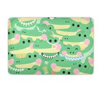 Cartoon Cute Crocodile Green Extra Large Resuable Changing Pad Covers Water Resistant Toddler Bed Pee Pads Portable Bed Liners for Kids Bedwetting , 52" L x 34" W