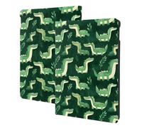Cartoon Cute Crocodile Print Compatible with ipad 9th/8th/7th Generation Case Cover, Tablet Cases Compatible with ipad Case 10.2 Inch, Auto Wake/Sleep, Folio Stand