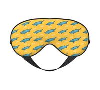 Cartoon Cute Crocodile Yellow Sleep Mask, Eye Masks for Sleep Double-Sided, Sleep Masks for Women Men, Blackout Eye Covers for Sleeping, Travel
