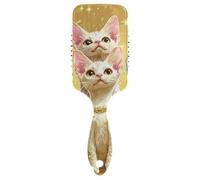Cartoon Cute Devon Rex Cats Realistic Style anti static womens hair brush Designed head massager for long hair with Ergonomic handle cepillo anti frizz para cabello