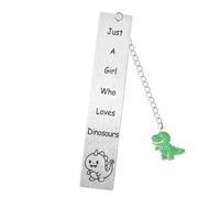 Cartoon Cute Dinosaur Bookmark Dinosaur Gifts for Dinosaur Lover Gifts Book Lover Gift Animal Lover Just A Girl Who Loves Dinosaurs Book Mark Friendship Gifts for Friends Birthday Gifts for Women