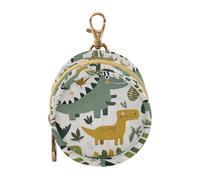 Cartoon Cute Dinosaur Green Baby Pacifier Storage Case Portable Key Chain Wallet, Baby Items Storage Container