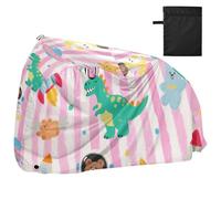 Cartoon Cute Dinosaur ROCKETS Waterproof Cover for Bike with Lock Holes Anti Dust Rain Snow UV Storage Exercise Bike Cover Fits for Most capa para motocicleta