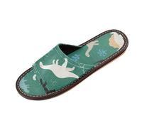 Cartoon Cute Dinosaur Stegosaurus Snake Necked Dragon Green Spa Sandal Indoor Outdoor Portable Lightweight custom print Anti-slip Sandals for Pool, Hotel, Travel pantuflas para mujer