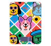 Cartoon Cute Dogs Colorful Grid Pop Art Keto Scale Food 11lb/0.18oz, 5kg/5g Accurate Scale for Grams and Ounces with 4 Unit for Meal Prep Meal Prep Meal Prep báscula para pesar comida