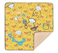 Cartoon Cute Duck Yellow Soft Thick Thick Play mat for Baby for Floor Water Resistant Foldable Infant Play Activity Mat for Baby Toddler Infant, 50'' x 50''