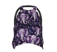 Cartoon Cute Elephant Baby Car Seat Canopy Cover, Multi Use Breathable Nursing Breastfeeding Covers for Mom Soft Stroller Sun Shade Newborn Shower Gift