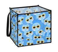 Cartoon Cute Elephant Blue collapsible storage bin for sweater Decoration storage bin 13x13x13 In