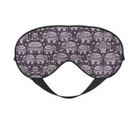 Cartoon Cute Elephant Print Soft Eye Mask, Adjustable Strap Soft Eye Cover Blindfold for Travel Yoga Nap Shift Work