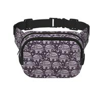 Cartoon Cute Elephant Print Waist Pack Fanny Pack Belt Bag for Men Women,Waterproof Adjustable Strap 3 Pockets for Outdoor Travel