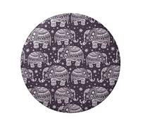 Cartoon Cute Elephant Round Badge - Durable Tin Plate Design With Full Front Print, Perfect For Custom Gifts And Apparel Decoration