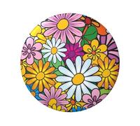 Cartoon Cute Flowers Custom 6cm Pin Badge-Iron Tinplate Material,Glossy Laminated,Single Sided Print-for Jackets,Bags