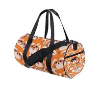 Cartoon Cute Fox Orange Large Capacity Travel Tote Bag Travel Gym Bag
