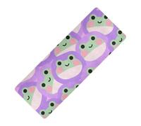 Cartoon Cute Frog Green Purple printed yoga matts Thick 1 mm for home gym non slip, with bags tapete para ejercicio 71x26 inches
