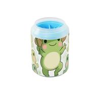 Cartoon Cute Frog Green Reusable Paw Washer Cup with Soft Massage Brush Pets Feet Cleaning Kit for Dogs Cats limpiador de patas para perro