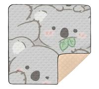 Cartoon Cute Gray Koala Large Stylish Baby Gym & Activity Mat for Indoor Outdoor Washable Activity Entertainment Mat for Baby Kids Toddlers Infants, 50'' x 50''