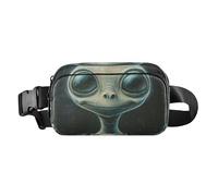 Cartoon Cute Green Aliens Cute Fanny Waist Pack for Men Women Water Resistant Bum Bag Belt with Adjustable Strap for Travel Shopping Running, Cartoon cute green Aliens, One Size