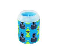 Cartoon Cute Green Aliens Reusable Paw Cleaning Cup with Silicone Brush Soft Feet Grooming Supplies for Small & Medium Dogs limpiador de patas para perro