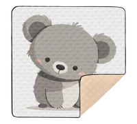 Cartoon Cute Grey Funny Koala Large Stylish Baby Play Mat for Indoor Outdoor Comfortable Foldable Travel Play Mat for Baby Toddler Infant, 50'' x 50''gimnasio de actividades para