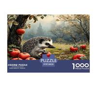 Cartoon-cute-hedgehog Jigsaw Puzzles for Adults Kids Interesting Puzzles 1000 Pieces Educational Games for Adults Gifts 38x26cm/1000pcs