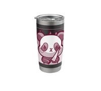 Cartoon Cute Kawaii Coquette Emote Angry Evil Panda Bear Stainless Steel Insulated Tumbler