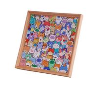 Cartoon Cute Kitten Wooden Puzzles Toys Hand-painted Puzzle Gift G3y9 Toy Assembly Christmas