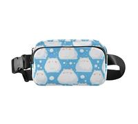 Cartoon Cute Kittens Fanny Pack Belt Bag Crossbody Bags for Women Adjustable Strap Everywhere Waist Pouch for Workout Running Blue