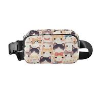 Cartoon Cute Kittens Fanny Pack Belt Bag Crossbody Bags for Women Adjustable Strap Everywhere Waist Pouch for Workout Running