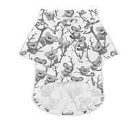 Cartoon Cute Koala Bear Hawaii Shirt Print Dog Clothes T-Shirt Beach for Puppy Cat 2XL