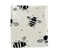Cartoon Cute Little Bees Big Replaceable Book Cover, Reusable PU Leather Book Protector, Suitable for 9.8" x 11" Notebooks